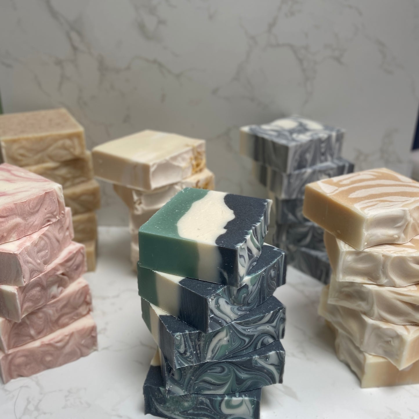 Sea-Wave Minty Swirl - Emerald Ocean Layers Soap Bar 110g