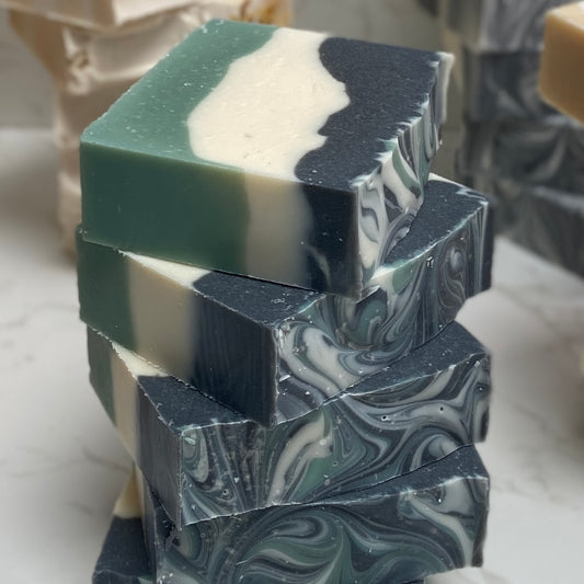Sea-Wave Minty Swirl - Emerald Ocean Layers Soap Bar 110g