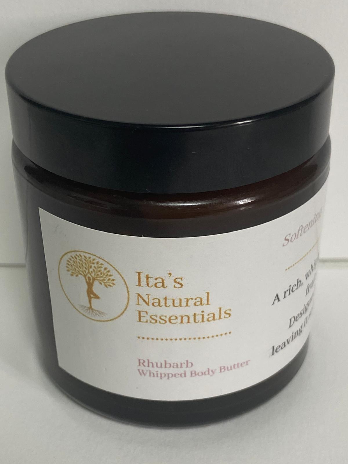 RHUBARB WHIPPED BODY BUTTER. Fresh, uplifting nourishment for soft, radiant skin - itasnaturalessentials.com