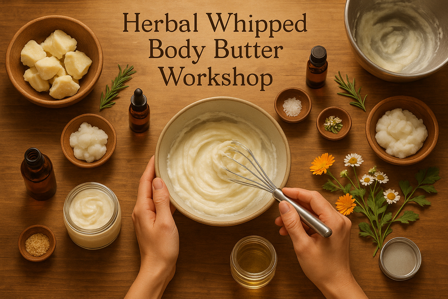 Herbal Whipped Body Butter Workshop Scene