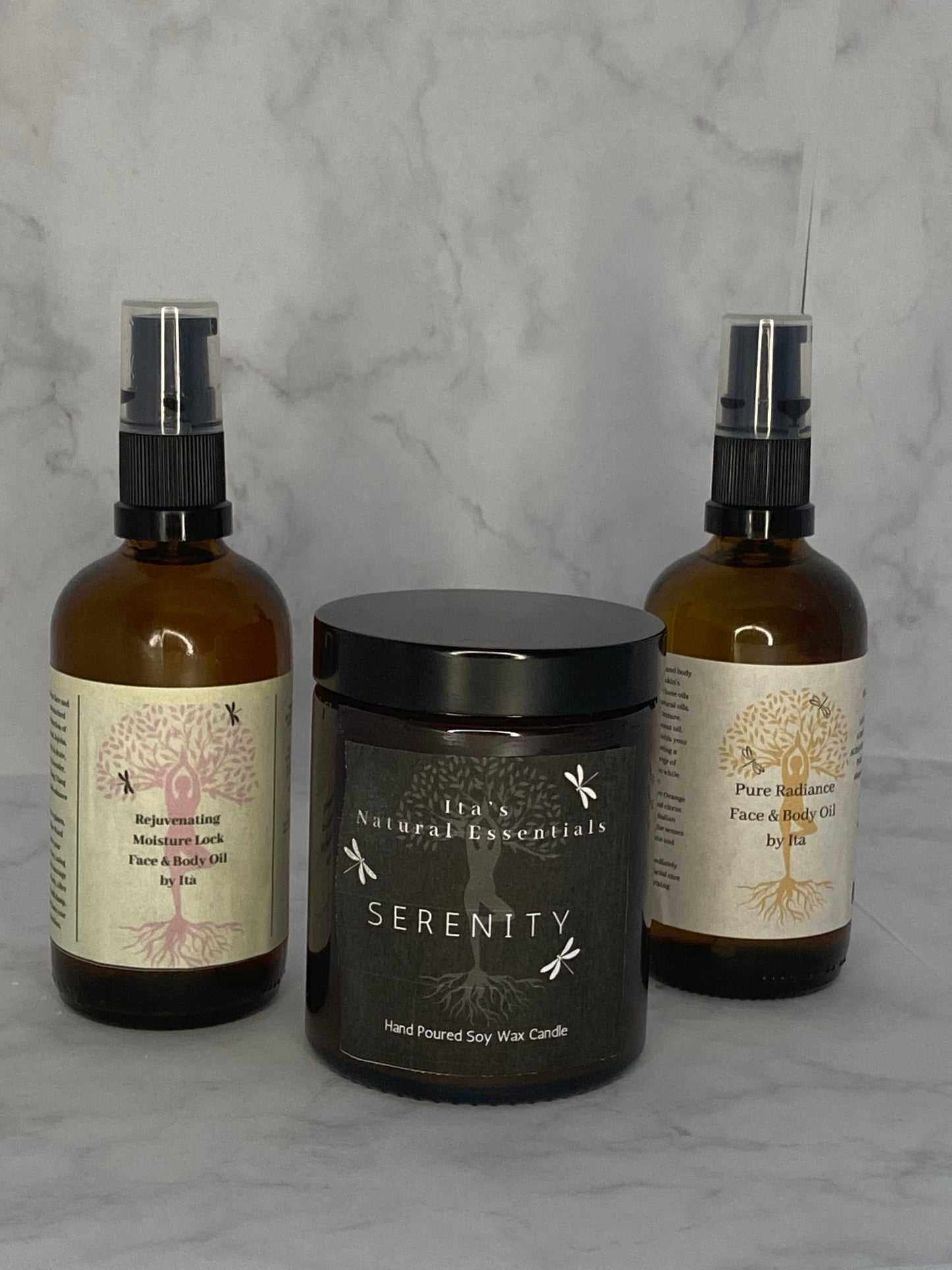 Serenity Aromatherapy Candle l Essential Oils l Vegan I 100% Soy Wax l Selfcare I Ita's Natural Essentials.