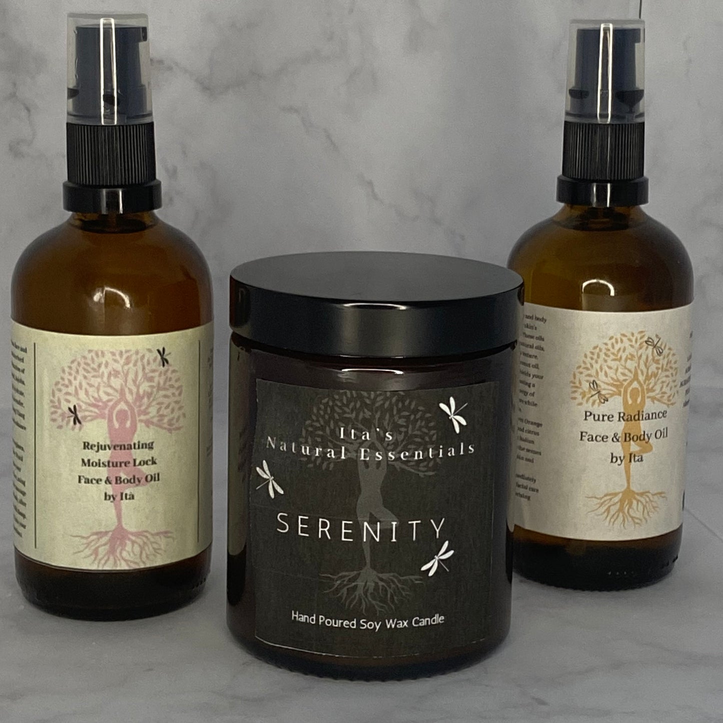 Serenity Aromatherapy Candle l Essential Oils l Vegan I 100% Soy Wax l Selfcare I Ita's Natural Essentials.
