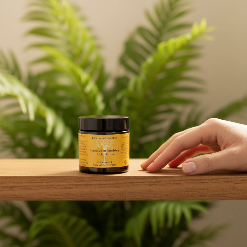 Sensitive Moisturising Facial Serum — Camomile & Calendula.
For adults with sensitive, reactive skin. Unfragranced and ultra-gentle, formulated for eczema-prone, weather-reactive or post-treatment skin that needs calm, not more to react to. 60ml - itasnaturalessentials.com